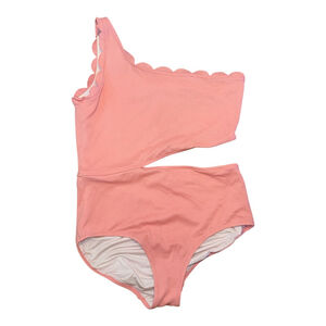Girls High-Waisted Swimsuit, Two-Piece, Pink, Size XXL